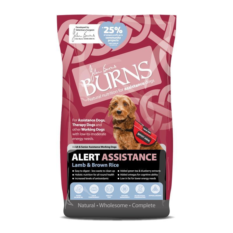 Burns Dog Food Alert Assistance Lamb & Brown Rice 12kg